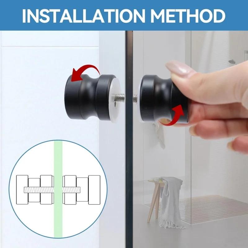 Glass Door Hinge - 세련된 샤워 유리문 손잡이, 슬라이딩 샤워
