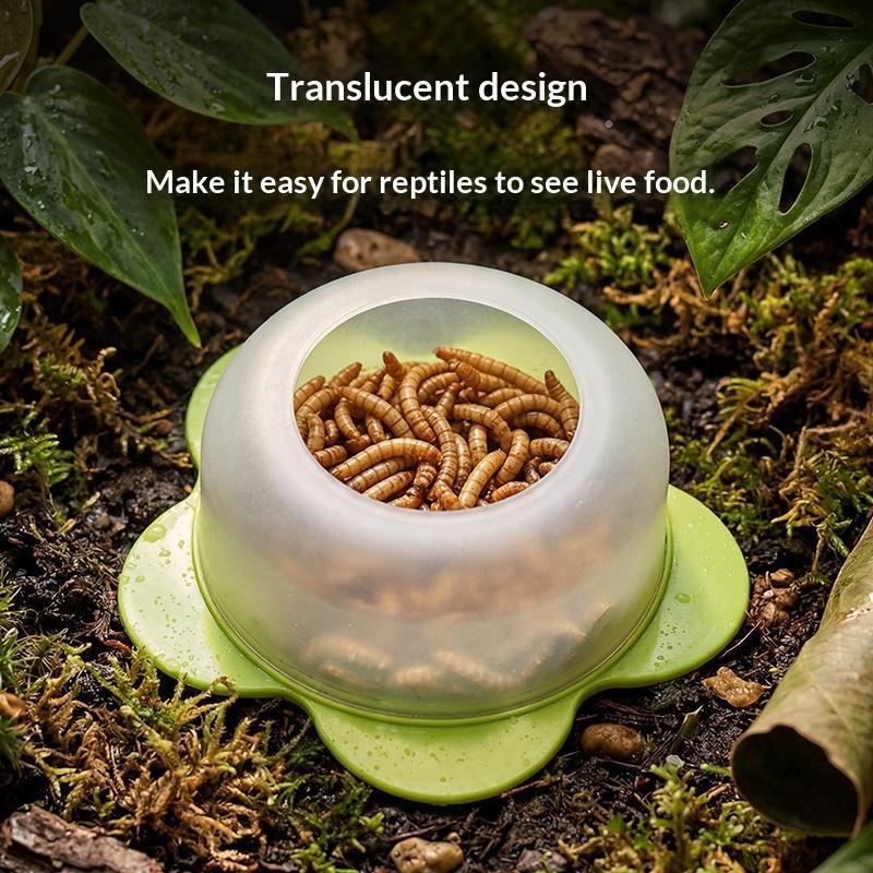 1Pc ABS 파충류 먹이 접시 탈출 방지 디자인 웜  - Water Dish Reptile 리뷰 및 가격